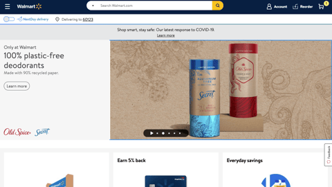 Walmart P&G 'Plastic-Free Deodorants' Carousel Ad